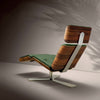 altek-armadillo-chaise-longue-chrome-base-green-leather-back-view | ikonitaly