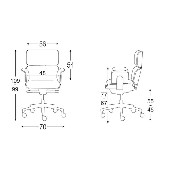 altek armadillo executive office chair - glossy white wood data sheet |ikonitaly