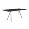 magis-baguette-160x85cm-table-aluminum-polished-legs-veneered-oak-wood-black-top | ikonitaly