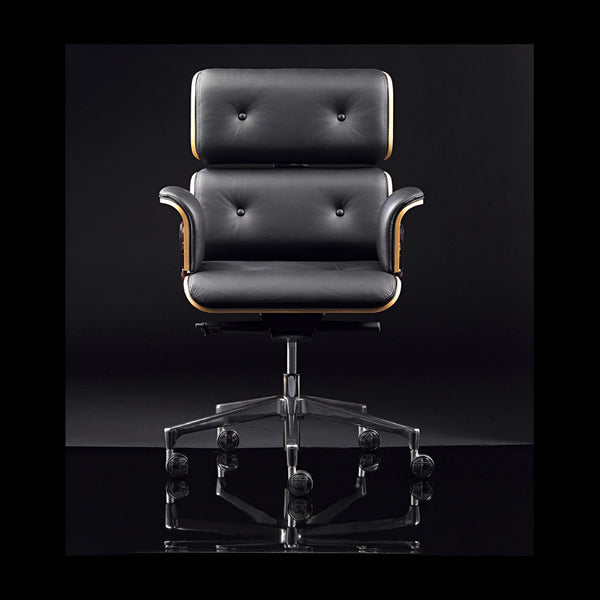 altek armadillo executive office armchair - italian black leather | ikonitaly