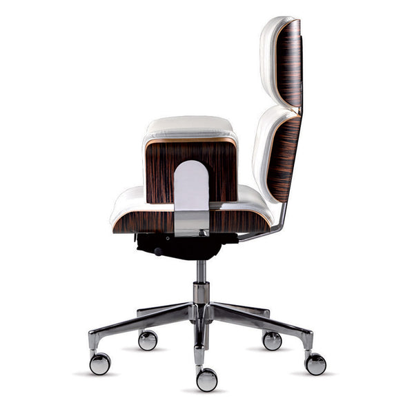 altek armadillo ergonomic office armchair - white leather | ikonitaly