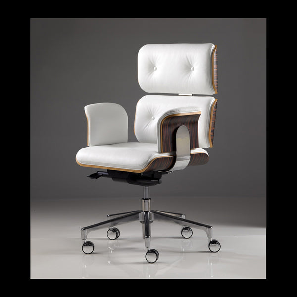 altek armadillo executive office armchair - white leather | ikonitaly