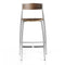 altek baba counter or bar stool - canaletto walnut wood front view | clint eastwood chair | ikonitaly