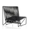 altek rada outdoor rope lounge chair | black iron structure | black cord | ikonitaly