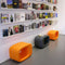 slide-lazy-bones-colourful-stools-grey-orange | ikonitaly
