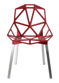 Magis_chair_one_seat-red-legs-nat-aluminum-outdoor | ikonitaly