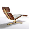 altek armadillo chaise longue gold base white leather