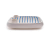 dish doctor, white dish rack with blue caps short side view, by magis