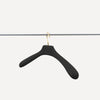 limac design enea leather clothes hanger brass black side