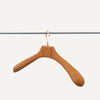 limac design enea leather clothes hanger brass brown side