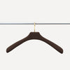 limac design enea leather clothes hanger brass dark brown