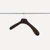limac design enea leather clothes hanger steel dark brown side