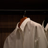 limac design enea leather clothes hanger with white shirt