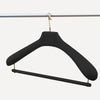 limac design fausto leather coat hanger brass black side