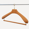 limac design fausto leather coat hanger brass brown side
