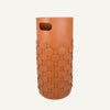 limac design lumia woven leather umbrella stand brown