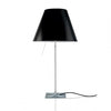 costanza table lamp telescopic stem aluminum liquorice black polycarbonate shade by luceplan