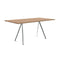 magis-baguette-160x85cm-table-aluminum-polished-legs-american-walnut-wood-top | ikonitaly