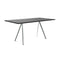 magis-baguette-160x85cm-table-aluminum-polished-legs-black-mdf-top | ikonitaly