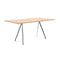 magis-baguette-160x85cm-table-aluminum-polished-legs-natural-oak-wood-top | ikonitaly