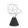 magis chair one BLACK concrete base WHITE seat  