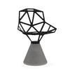 magis chair one NATURAL concrete base BLACK seat