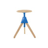 magis jerry swivel wood bar stool SD1854_blue