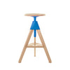magis tom height adjustable bar stool beech wood seat blue screw