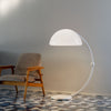 martinelli serpente f modern floor lamp white with lounge chair