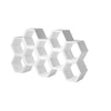 slide-hexa-flexible-modular-bookcase-milky-white | ikonitaly