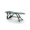 black varnished oak arabesco table by zanotta with smoked-grey tabletop | ikonitaly