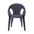 magis bell stacking chair with arms midnight front | ikonitaly