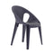 magis bell stacking chair with arms midnight side | ikonitaly