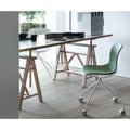 magis teatro modern trestle table with green chair | ikonitaly