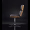 altek armadillo  visitor chair brown leather walnut shell | ikonitaly