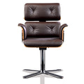 altek armadillo low back visitor chair with brown leather | ikonitaly
