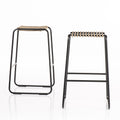 altek rada outdoor rope bar stool | iron black structure | ikonitaly  