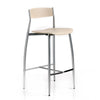 altek baba counter or bar stool - bleached oak wood side view | clint eastwood chair | ikonitaly