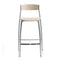 altek baba counter or bar stool - bleached oak wood front view | clint eastwood chair | ikonitaly