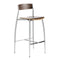 altek baba counter or bar stool - canaletto walnut wood side view | clint eastwood chair | ikonitaly