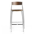 altek baba counter or bar stool - canaletto walnut wood front view | clint eastwood chair | ikonitaly