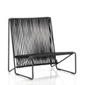 altek rada outdoor rope lounge chair | black iron structure | ikonitaly