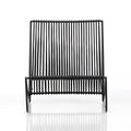 altek rada outdoor rope lounge chair | black iron structure | front view | ikonitaly