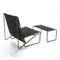 altek rada outdoor rope lounge chair | with foot stool | black structure and rope | ikonitaly 
