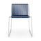 altek rada outdoor rope side chair | white structure | azure rope | ikonitaly