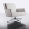altek swing lounge chair | with arms - in white leather | ikonitaly