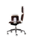 armadillo executive office chair with white leather
