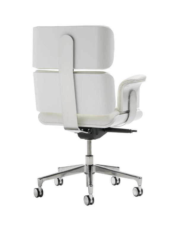 armadillo executive office chair bakc view all white
