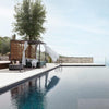 Atmosphera Alcova daybed featuring an optional canopy for enhanced shade and privacy.