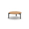 atmosphera lobster round coffee table teak wood graphite legs | ikonitaly
